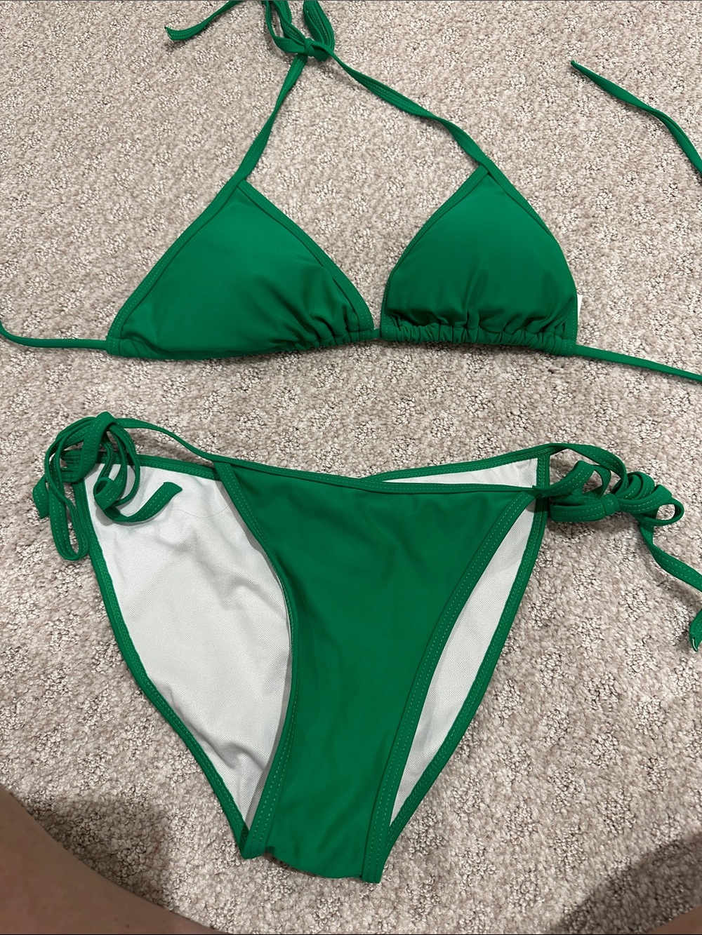 Green Triangle String Bikini Set
